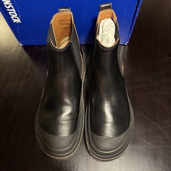 Birkenstock New w/ Box Prescott Slip On Black Oiled Leather Narrow Size 39 - Picture 8 of 10